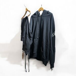 Greg Lauren 50/50 Black Sweatsuit Hoodie + Sweats Size 4 (XL)